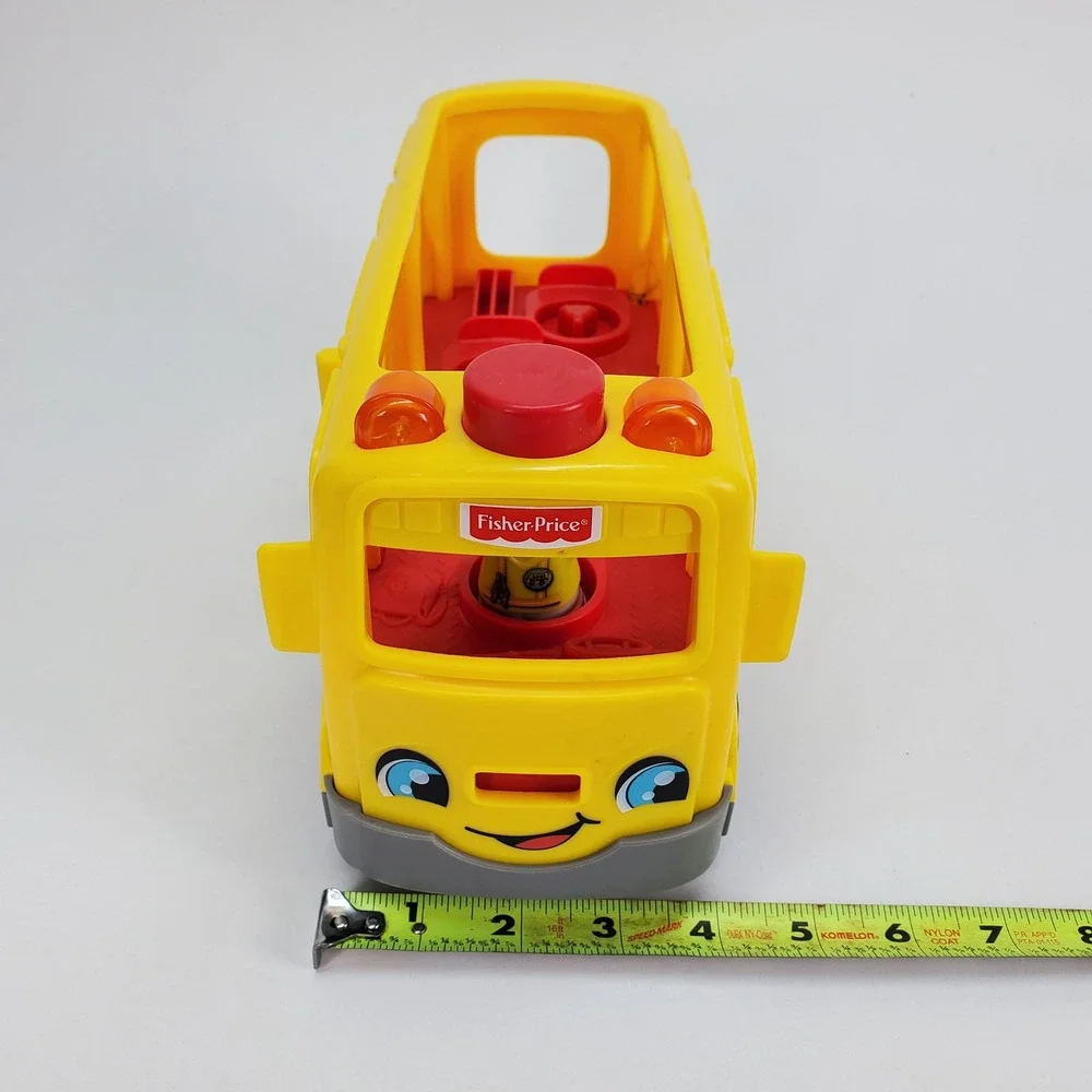 Fisher-Price Little People Sit with Me School Bus Yellow Musical Toy with Figure